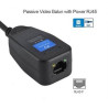 Par de Tranceptores Pasivos, BALUN RJ45 Macho-BNC hembra+voltaje, soporta CVI/HD/AHD/TVI/CVBS, 1080P a 8MP,UTP CAT5/6
