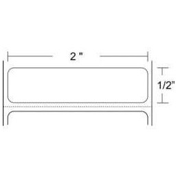 18943 - Zebra Etiquetas 2" x 0.50" Z-ULTIMATE 3000T blanco