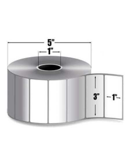 18924 - Zebra Rollo de Etiquetas 3" x 1" POLYPRO 3000T