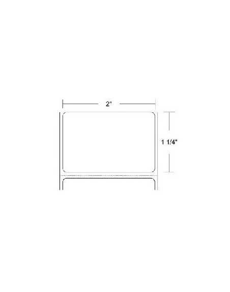 18925 - Zebra Etiquetas 2" x 1.25" POLYPRO 3000T
