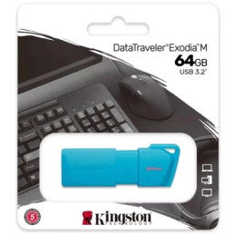 Memoria USB Kingston KC-U2L647LB Turquesa | 64GB | USB 3.2 | Alta Velocidad
