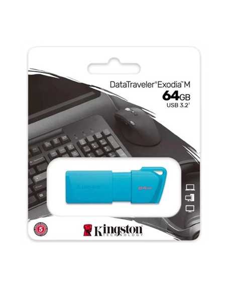 Memoria USB Kingston KC-U2L647LB Turquesa | 64GB | USB 3.2 | Alta Velocidad