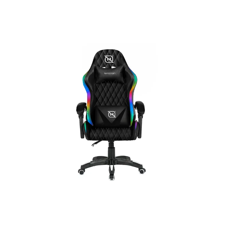 Silla Gaming Necnon NSG-RGB-1 | Iluminación RGB | Ajuste Lumbar | 180° Reclinable