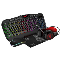 Kit Gamer 4 en 1 Naceb NA-0934 | Mouse, Teclado, Headset, Mousepad | RGB