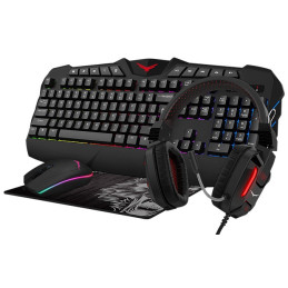 Kit Gamer 4 en 1 Naceb NA-0934 | Mouse, Teclado, Headset, Mousepad | RGB