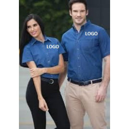 Uniformes Camisas Manga Corta Con Logotipo Bordado