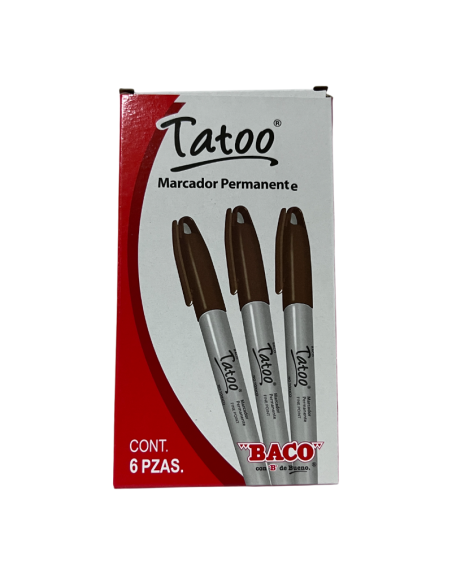 Marcador permanente Tatoo color Negro