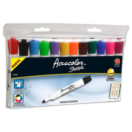 PLUMÓN GRUESO CON 12 PIEZAS ACUACOLOR | C3MAYORISTA.COM