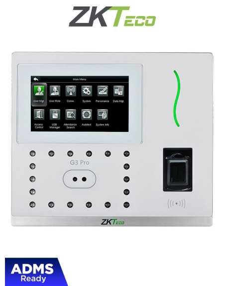ZKTECO G3PRO Control de Asistencia y Acceso Básico