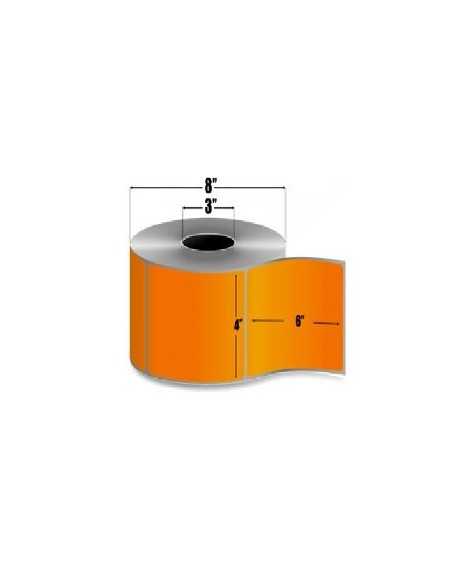 10006208-7 - Zebra 4" x 6" Z-PERFORM 2000T naranja flourescente