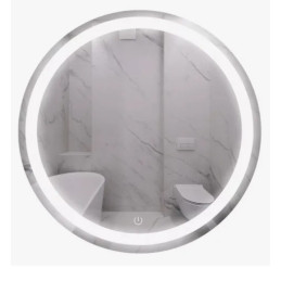 Espejo Cicular Redondo Luz Led Touch 45cm Baño Vestidor 3 Tonalidades
