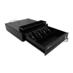 Nextep Ne-514 Cajón de Dinero Negro Acero 8 billetes 4 monedas