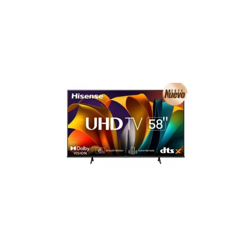 PANTALLA HISENSE 58" 58A6NV LED 4K UHD Vidaa U7 Smart 60Hz Resolución 3840 x 2160 RGB PANTALLA HISENSE 58" 58A6NV LED 4K UHD Vidaa U7 Smart 60Hz Resolución 3840 x 2160 RGB