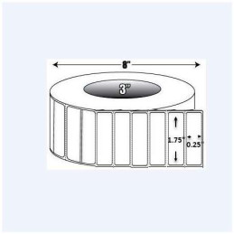 10011982 - Zebra Etiquetas 1.75" x 0.25" Z-ULTIMATE 2000T