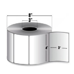 10008531 - Zebra Etiquetas 4" x 3" POLYPRO 4000T