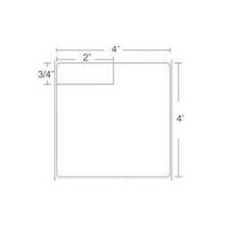 10002540 - Zebra 3.25" x 1.125" 8000T HEAT SEAL Rollo de etiquetas